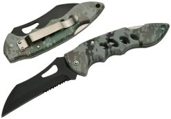 Couteau Pliant Camouflage 19,5cm - Clip Ceinture