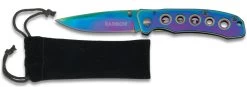 Couteau Pliant Titane Rainbow 15,4cm + Pochette