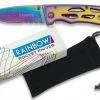 Couteau Pliant Titane Rainbow 16,5cm + Pochette