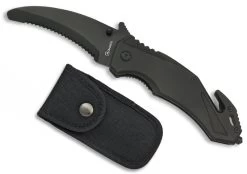 Couteau Tactique 20,2cm Coupe Sangle + Brise Glace