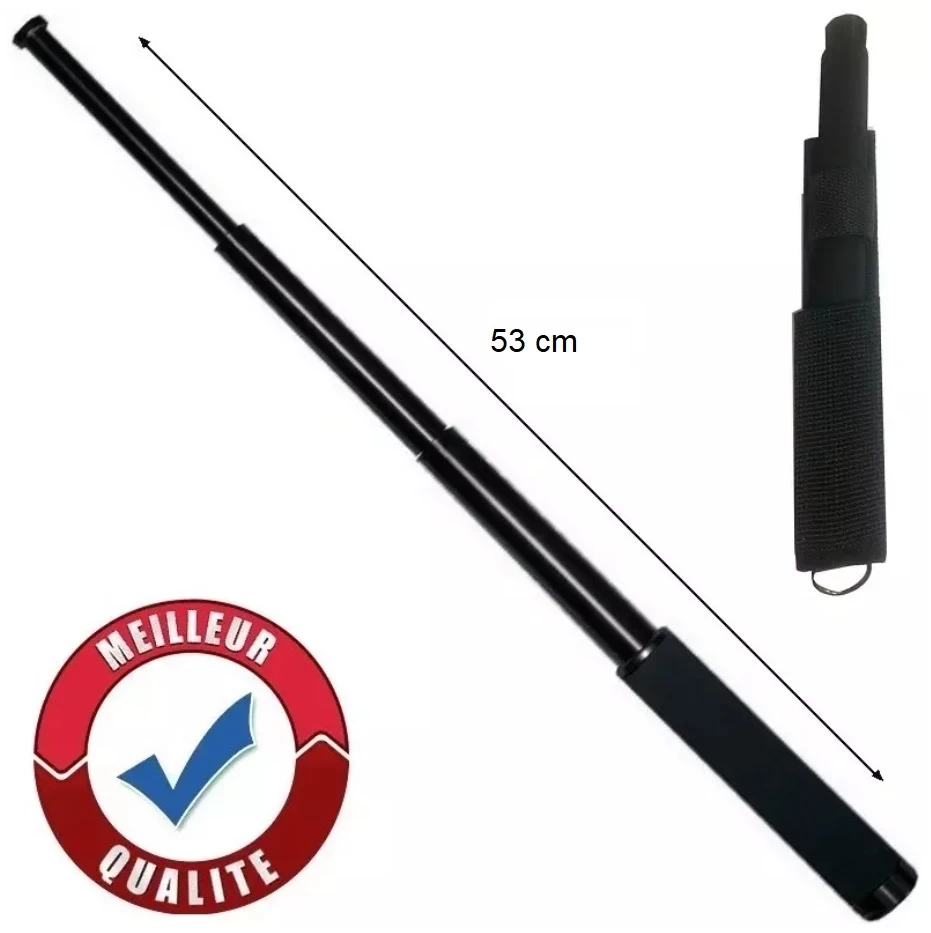 Grande Matraque Télescopique 53cm Acier Premium Baton 1 Grande Matraque Télescopique 53cm Acier Premium Baton