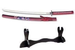 Katana Red Dragon 102cm + Socle Bois Déco
