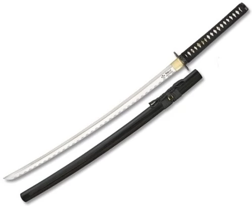 Katana Tranchant 100cm Arme + Socle Bois + Housse 2 Katana Tranchant 100cm Arme + Socle Bois + Housse – Image 2