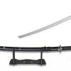 Katana Tranchant Arme 92,5cm + Socle Bois Pour Déco