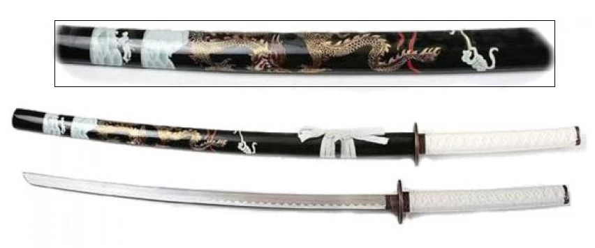 Katana Tranchant Design Dragon 96cm Arme 2 Katana Tranchant Design Dragon 96cm Arme – Image 2