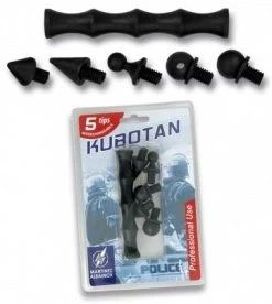 Kubotan Baton 12cm + 5 Embouts - Mini Matraque