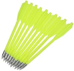 Lot 12 Flèches Traits Verts Pour Arbalète