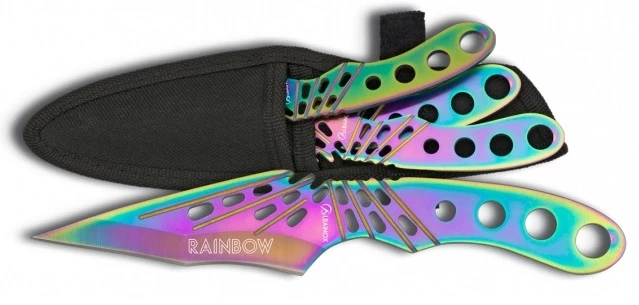 Lot 3 Couteaux De Lancer 16,8cm RAINBOW 2 Lot 3 Couteaux De Lancer 16,8cm RAINBOW – Image 2