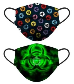 Masque De Protection Biohazard Tissus Lavable Réversible