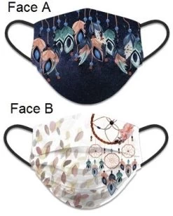 Masque De Protection Capteur Rêves Tissus Lavable Réversible