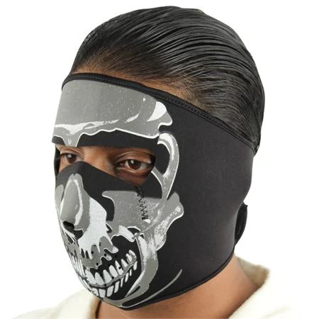 Masque En Néoprène, Design Squelette - Biker, Moto, Airsoft 2 Masque En Néoprène, Design Squelette - Biker, Moto, Airsoft – Image 2