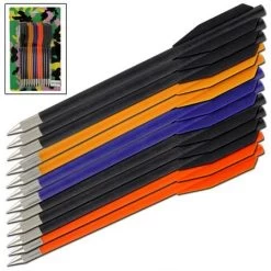 Lot 12 Flèches Traits Couleur Pour Arbalète