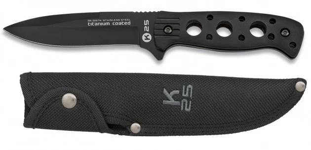 Poignard Couteau 23,5cm Full Tang Titane - K25 De RUI 1 Poignard Couteau 23,5cm Full Tang Titane - K25 De RUI