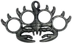 Poing Américain Acier Impact Scorpion Gris