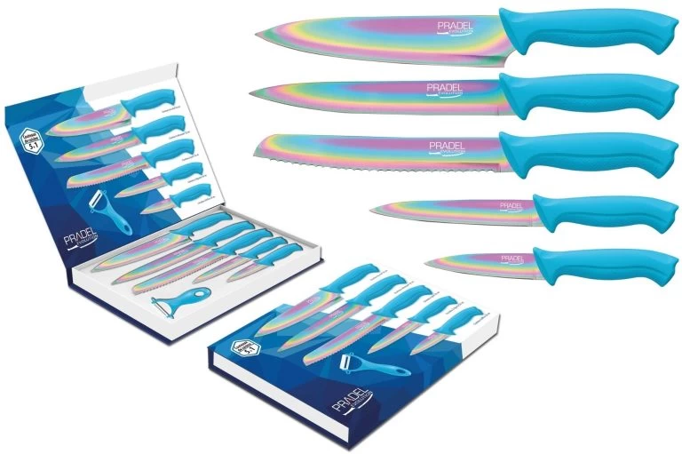 ArmeLame Offres Couteaux Boutique -ArmeLame Offres Couteaux Boutique coffret couteaux pradel couteau de cuisine table titane multi bleu 768x511 1